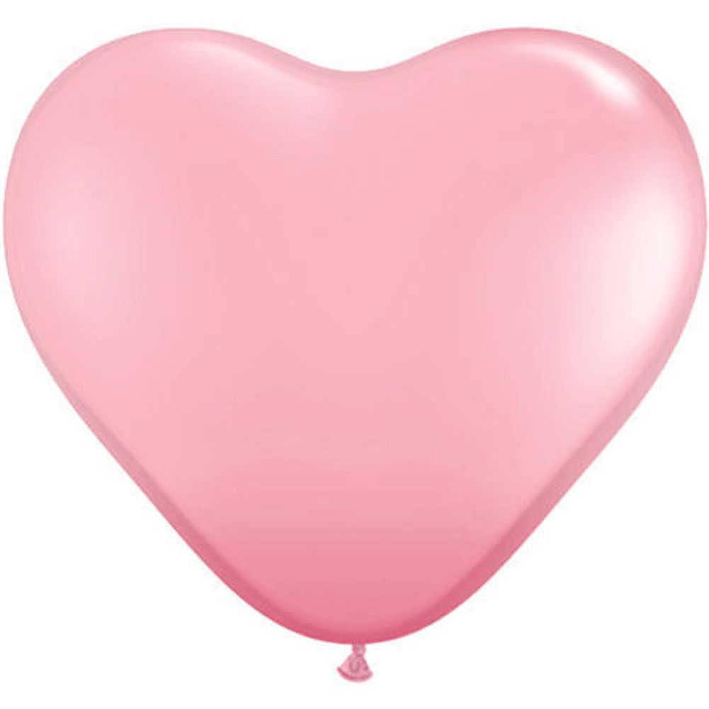 Qualatex 11" Pink Heart Latex Balloons (10ct)