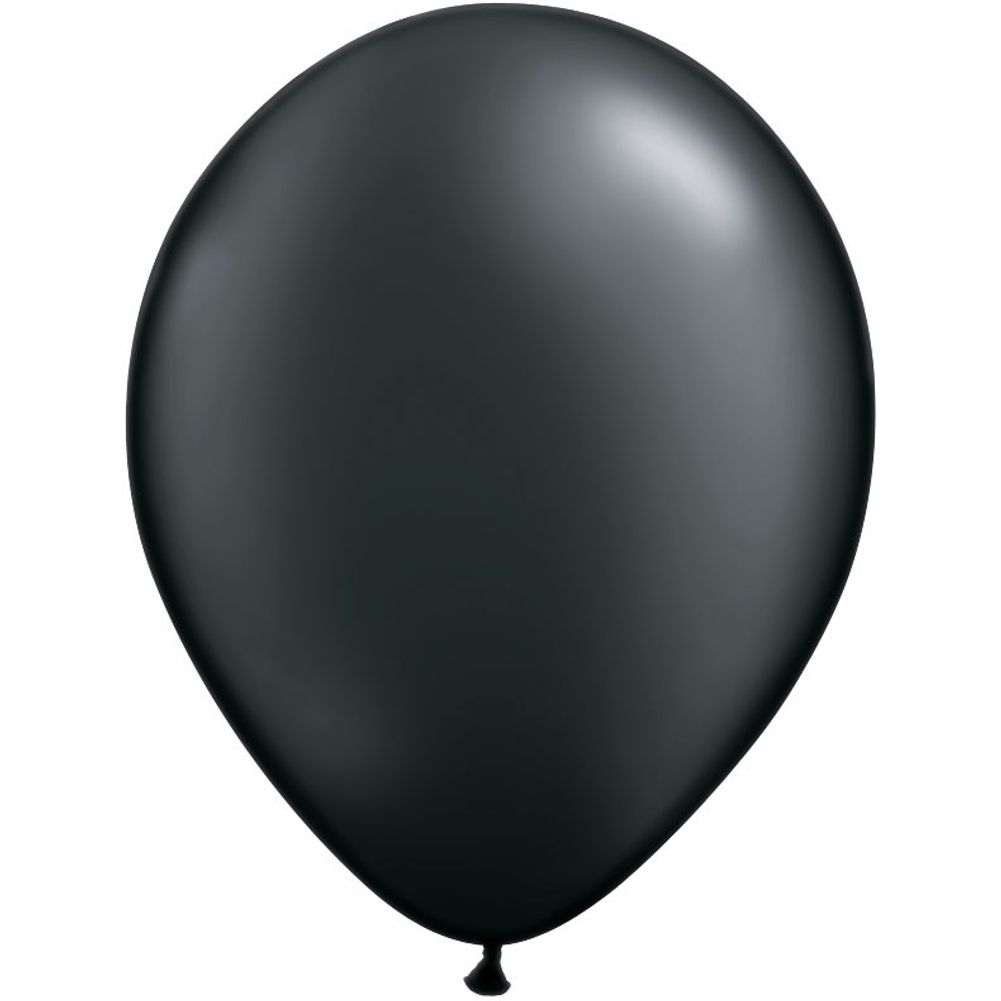 Qualatex 11" Pearlized Onyx Black Latex Balloons (10ct)