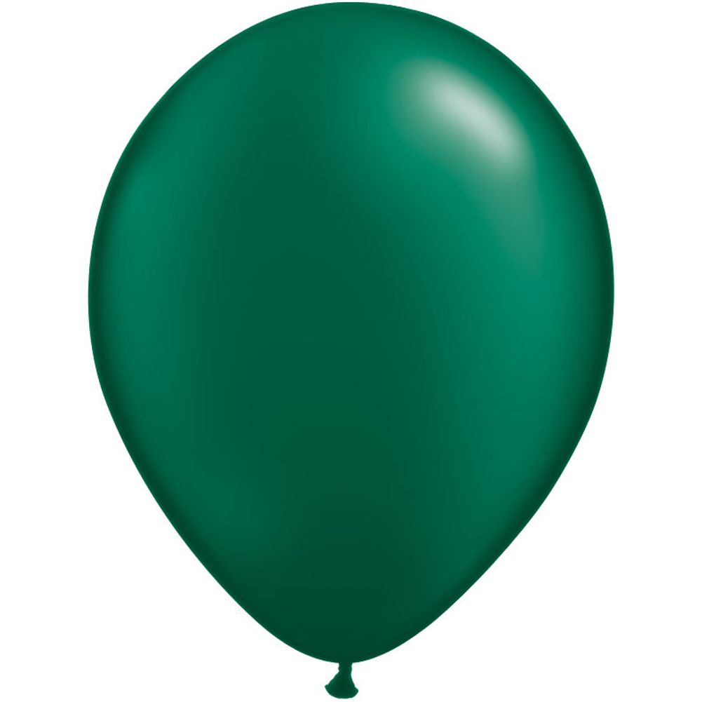 Qualatex 11" Pearlized Forest Green Latex Balloons (10ct)
