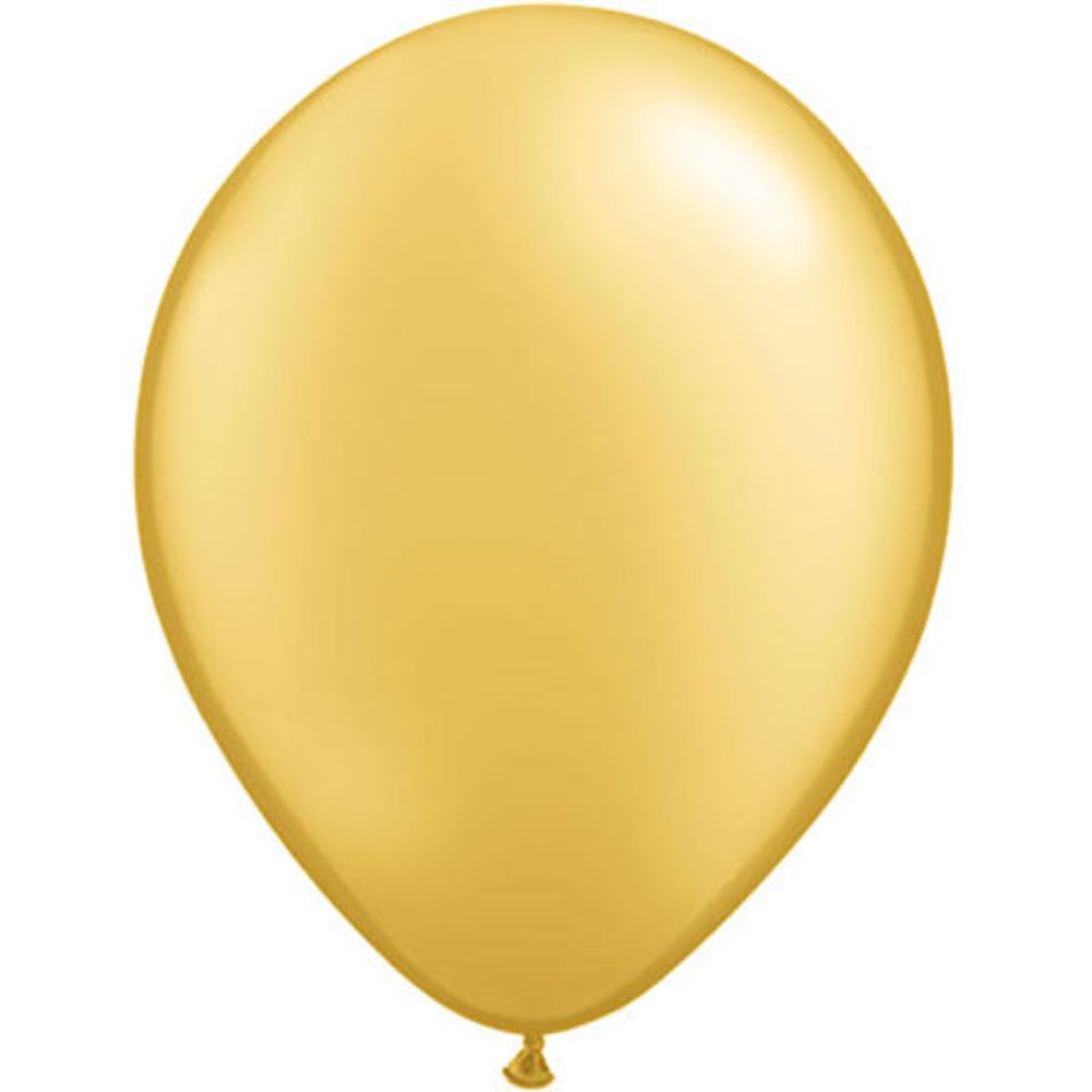 Qualatex 16" Metallic Gold Latex Balloons (10ct)