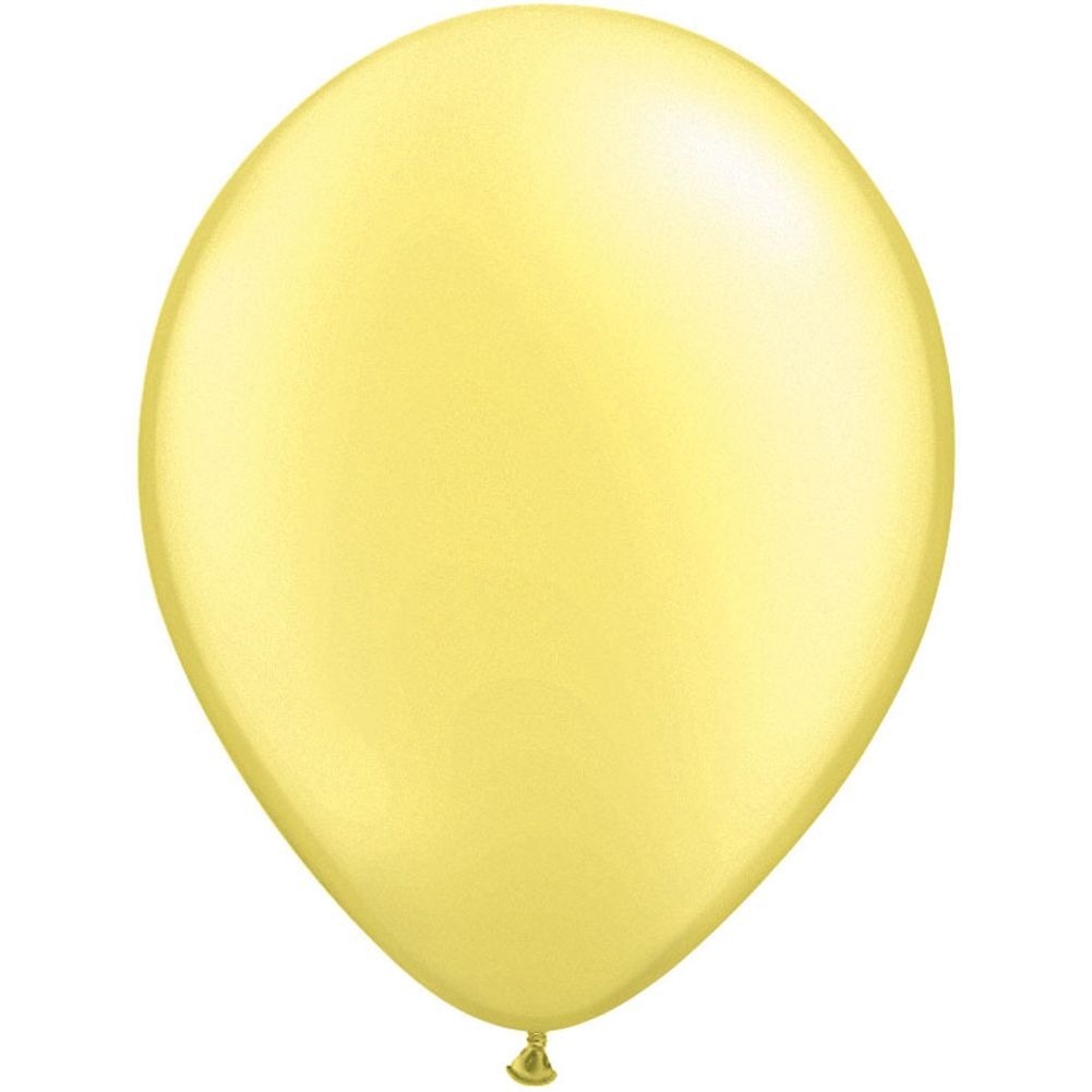 Qualatex 16" Pearlized Lemon Chiffon Latex Balloons (10ct)