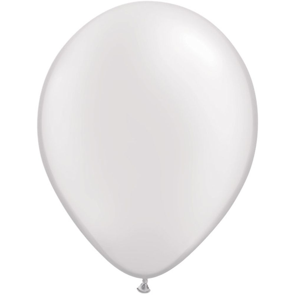 Qualatex 16" White Pearlized Latex Balloons (10ct)