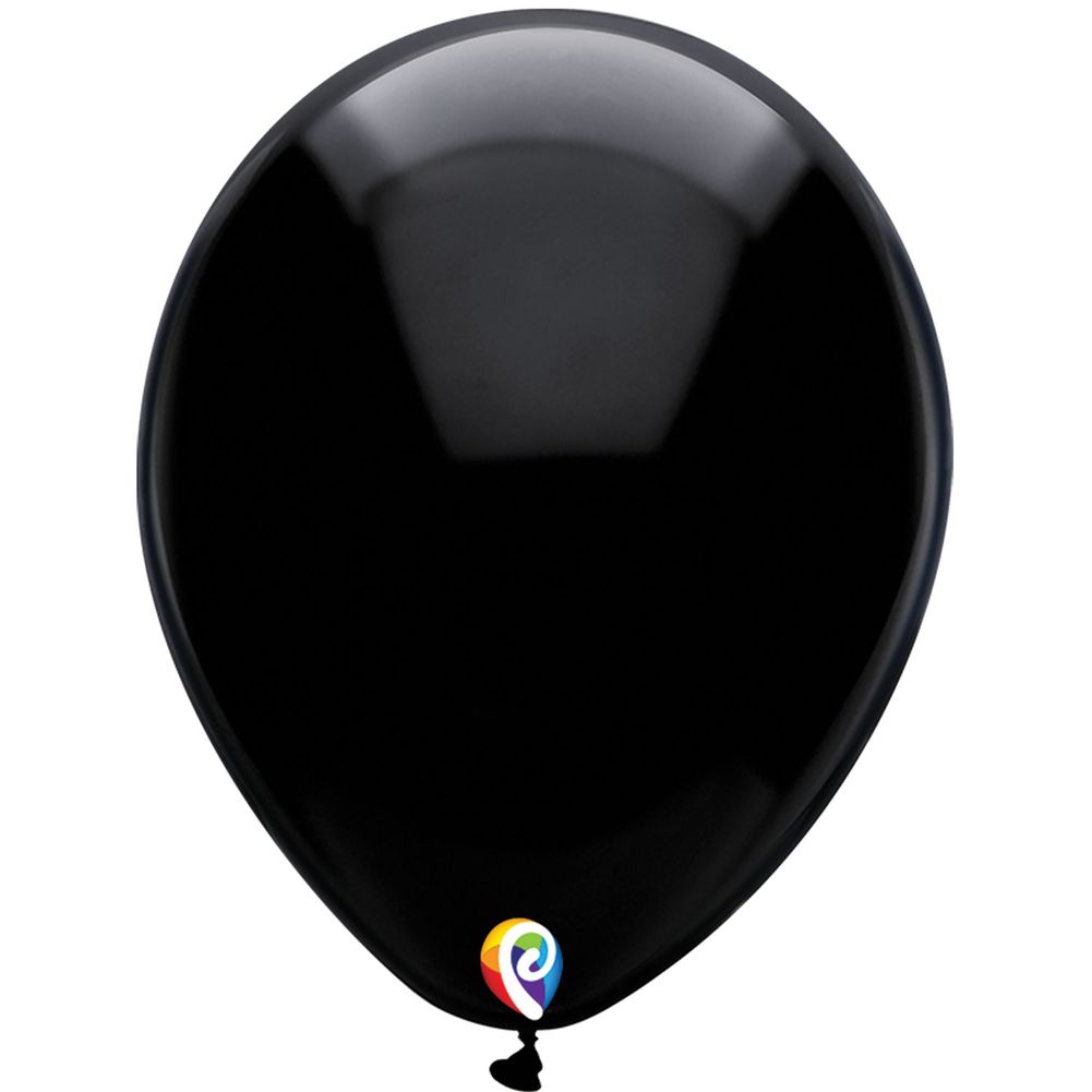 Funsational 12" Black Latex Balloons, 50ct