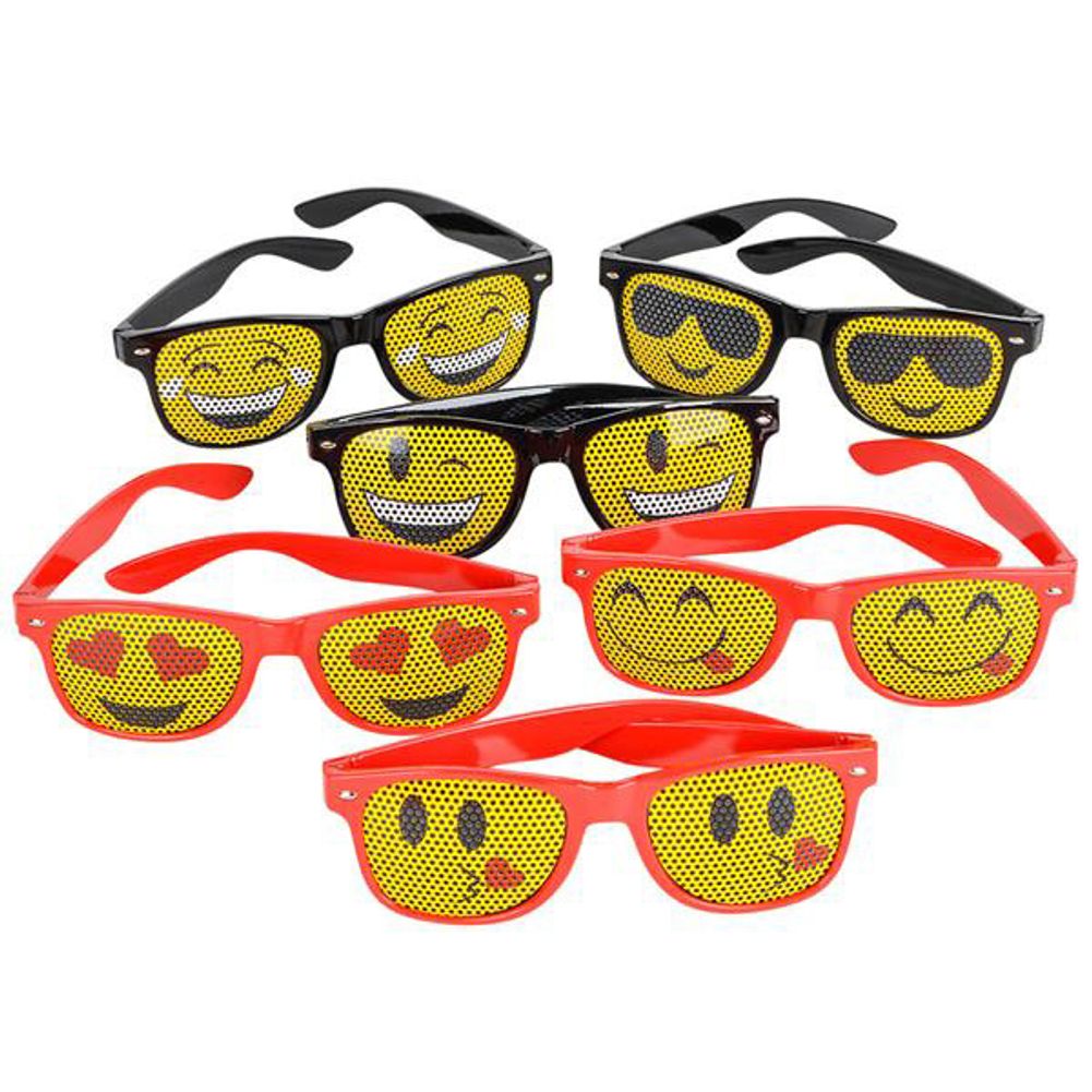 Emoticon Mesh Glasses (12ct)
