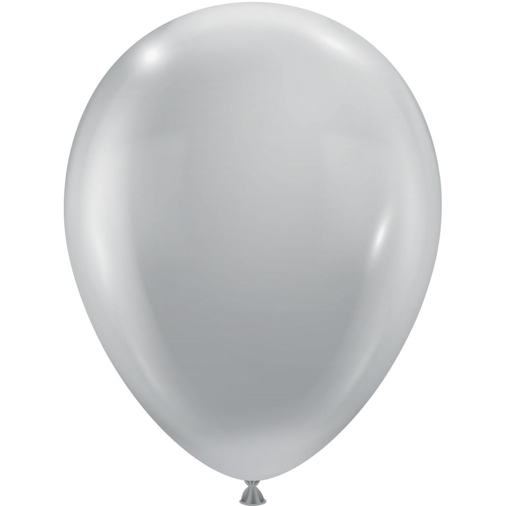 Tuftex 11" Luxe Silver Latex Balloons (100ct)