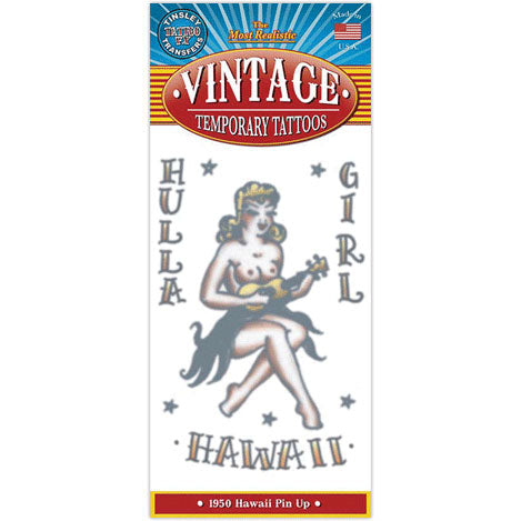 Hula Girl 1950 Vintage Tattoo