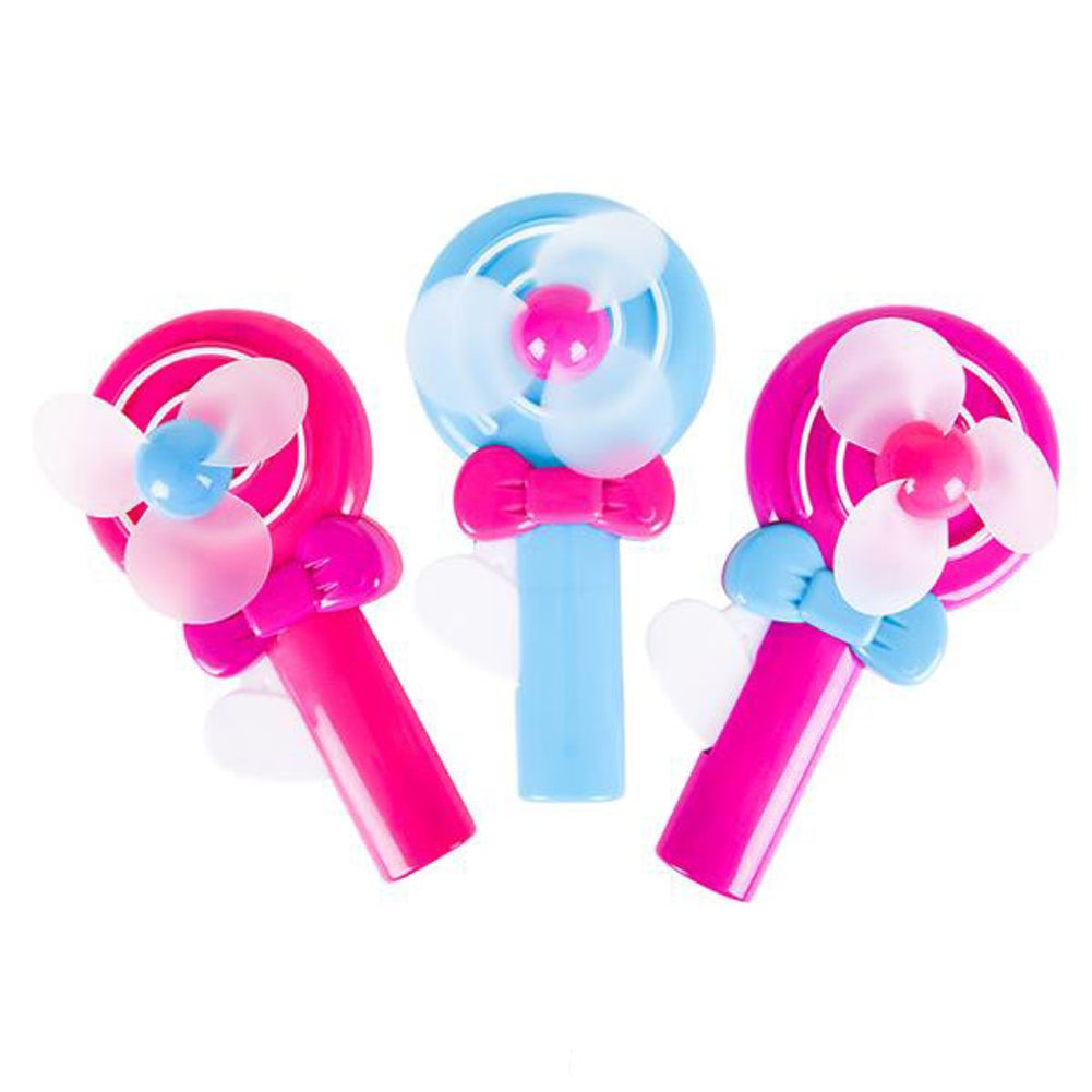 6.5" Lollipop Hand Crank Fan (12ct)