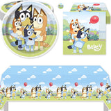 Bluey Birthday Party Kit for 16 – 9 Inch Plates, Napkins and Table Cover (33 pc)