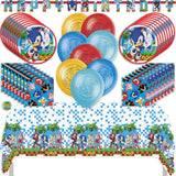 Sonic Birthday Party Kit for 16 – 9 Inch Plates, Napkins, Table Cover, Banner and Balloons (42 pc)