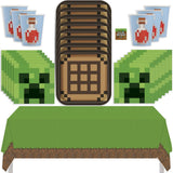 Minecraft Birthday Party Kit for 16 – 9 Inch Plates, Napkins, Table Cover and Cups (49 pc)