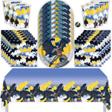Batman Birthday Party Kit for 16 – 9 Inch Plates, Napkins, Table Cover and Cups (49 pc)