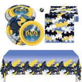 Batman Birthday Party Kit for 16 – 9 Inch Plates, 7 Inch Plates, Napkins and Table Cover (49 pc)