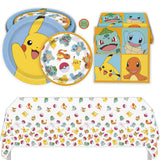 Pokémon Birthday Party Kit for 16 – 9 Inch Plates, 7 Inch Plates, Napkins and Table Cover (49 pc)