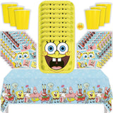 SpongeBob Birthday Party Kit for 16 – 9 Inch Plates, Napkins, Table Cover and Cups (53 pc)