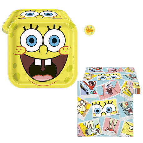 SpongeBob Birthday Party Kit for 16 – 9 Inch Plates and Napkins (32 pc)