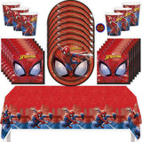 Spider-Man Birthday Party Kit for 16 – 9 Inch Plates, Napkins, Table Cover and Cups (49 pc)