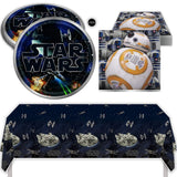 Star Wars Birthday Party Kit for 16 – 9 Inch Plates, Napkins and Table Cover (33 pc)