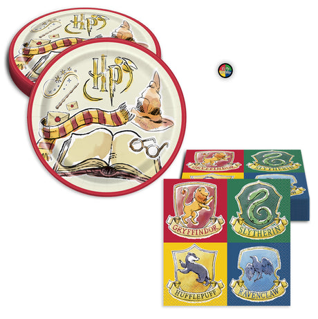 Harry Potter Birthday Party Kit with Plates, Napkins, & Sticker
