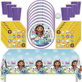 Gabby's Dollhouse Birthday Party Kit for 16 – 9 Inch Plates, Napkins, Table Cover and Cups (53 pc)