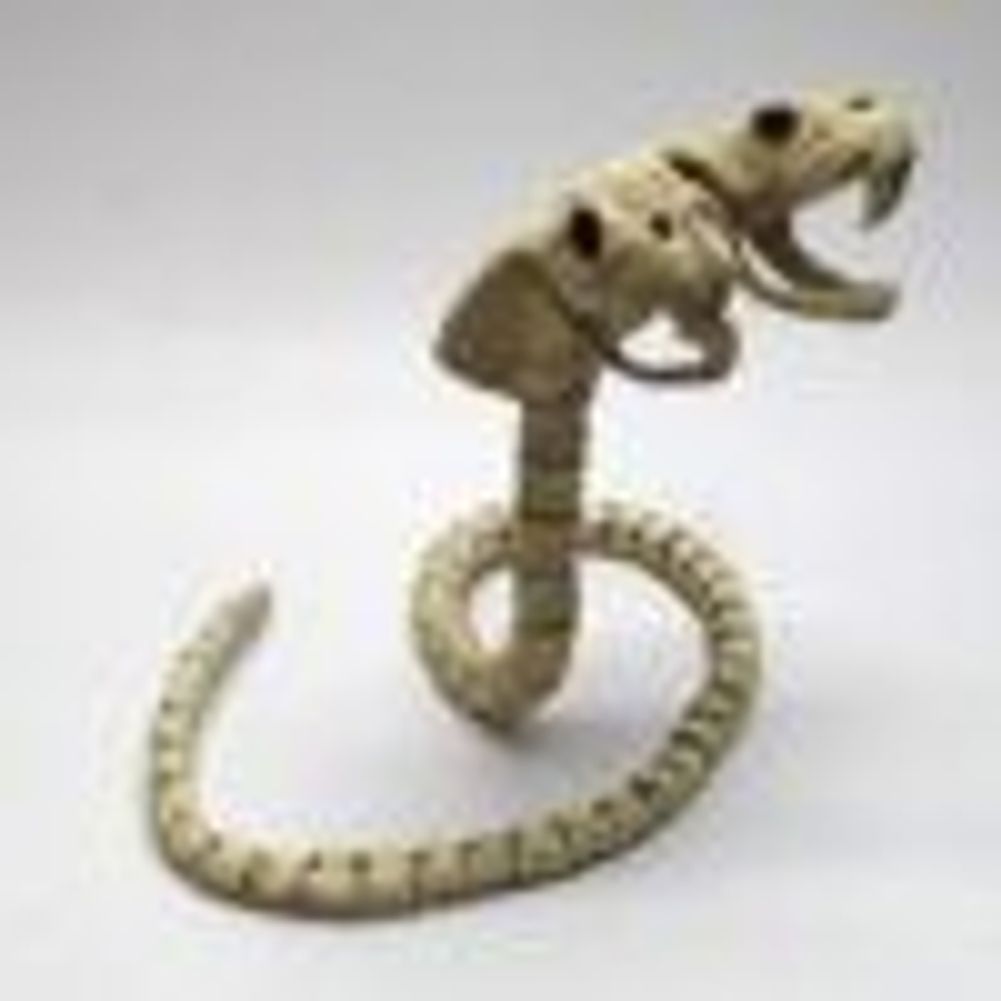 TWO HEADED COBRA SKELETON (replaces snake) 41"