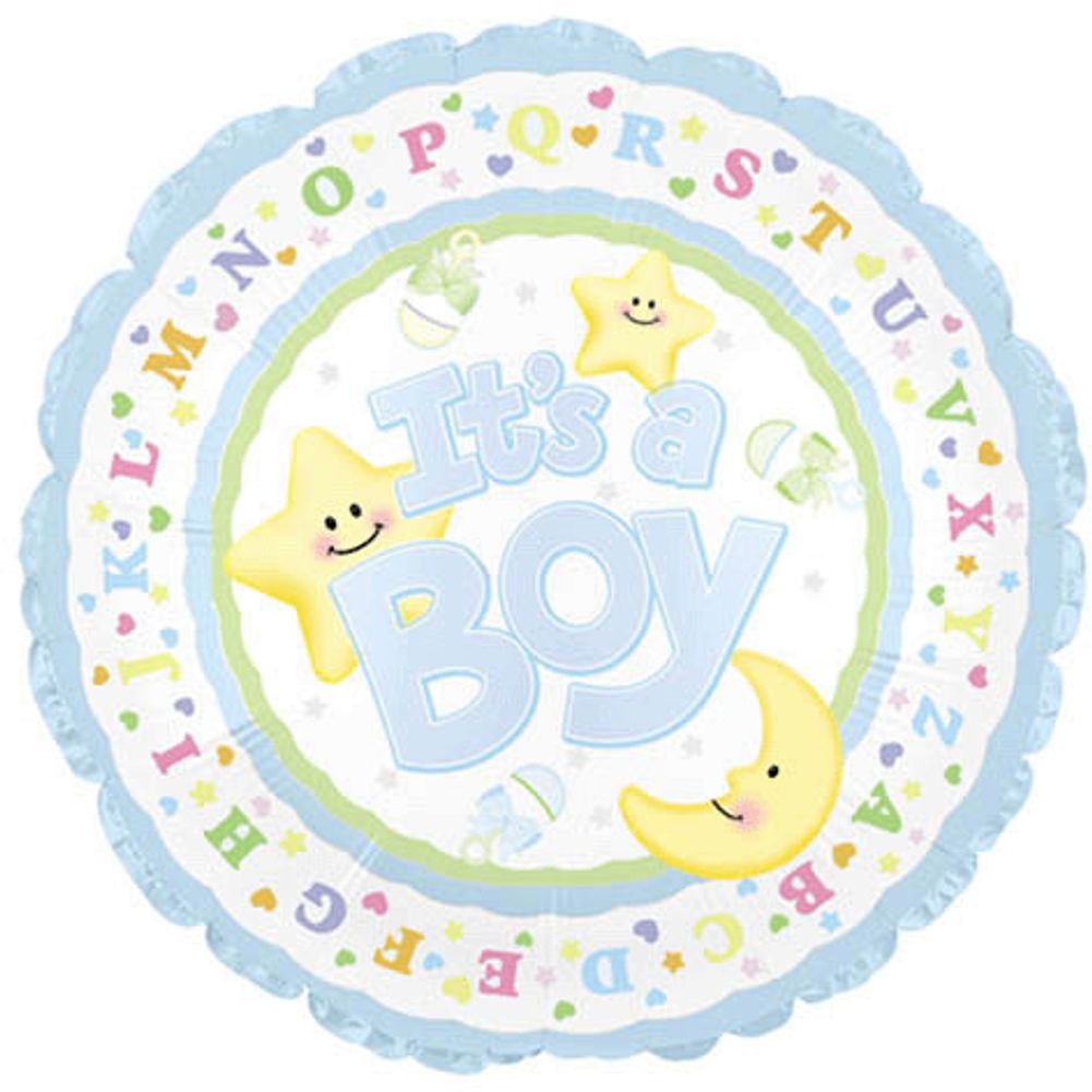 18" It's A Boy Moon And Star