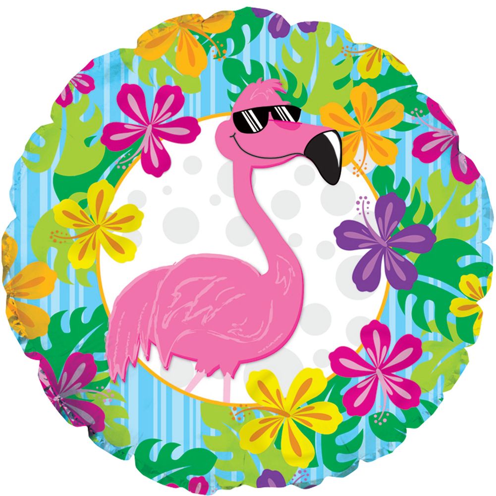 Flamingo Luau 18" Foil Balloon (1ct)