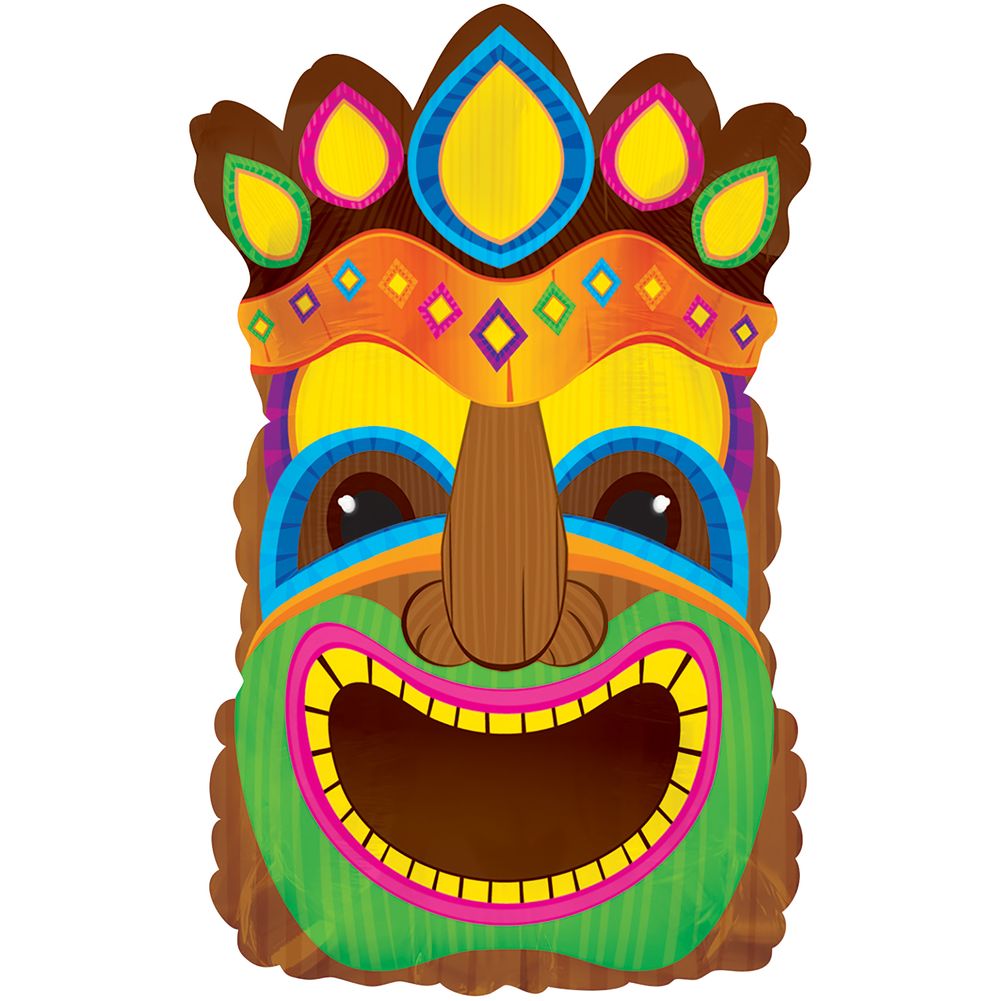 Crowned Tiki God Foil Balloon (1crt)
