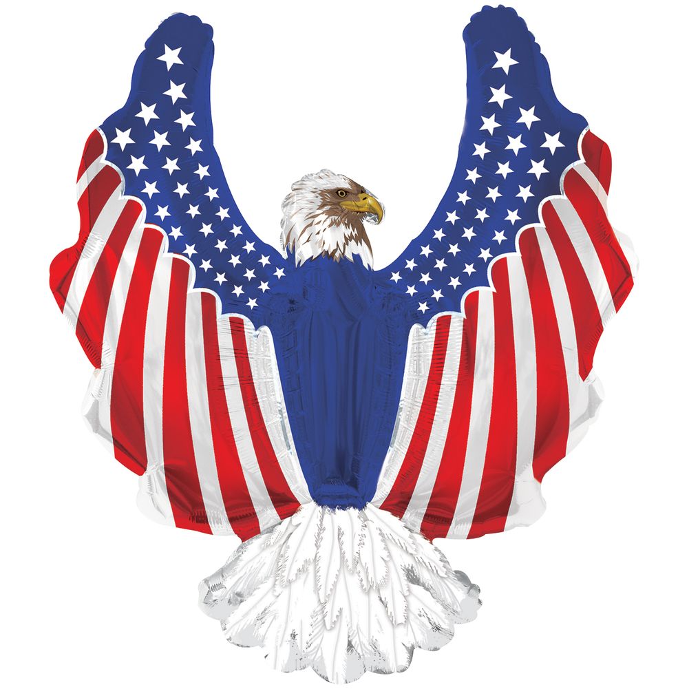 Patriotic Eagle Helium Shape Foil Balloon (1ct)