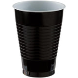 Jet Black 18 oz Plastic Cups (50ct)