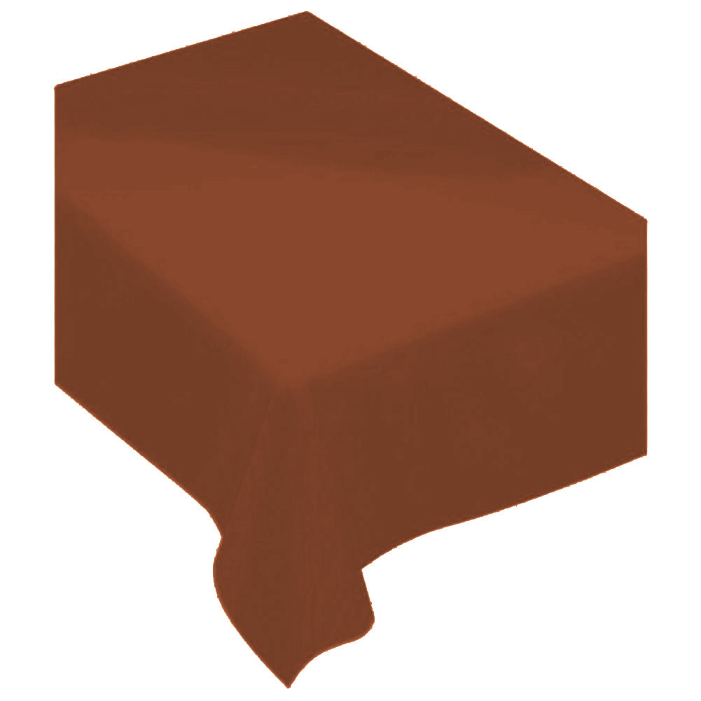 Chocolate Brown Plastic Rectangle Tablecover