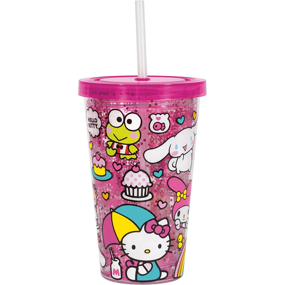 Hello Kitty Plastic Tumbler with Straw (1ct)