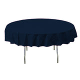 True Navy Round Plastic Tablecover