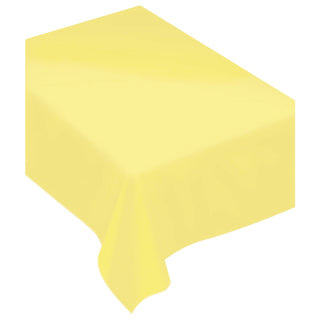 Light Yellow Plastic Rectangle Tablecover