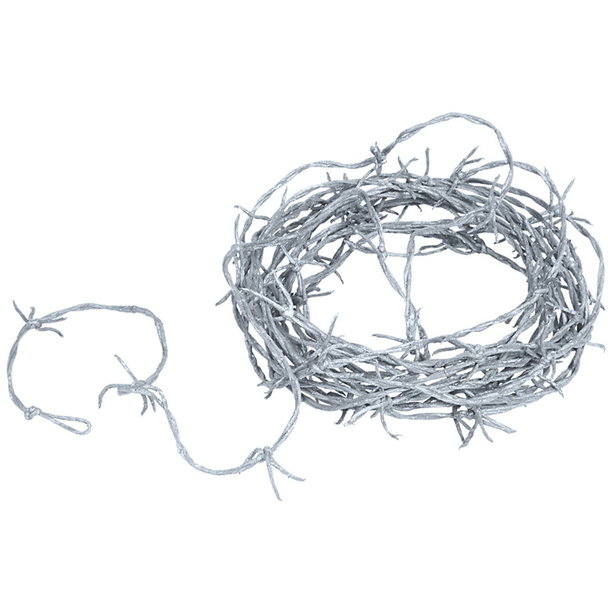 Silver Barbed Wire Garland