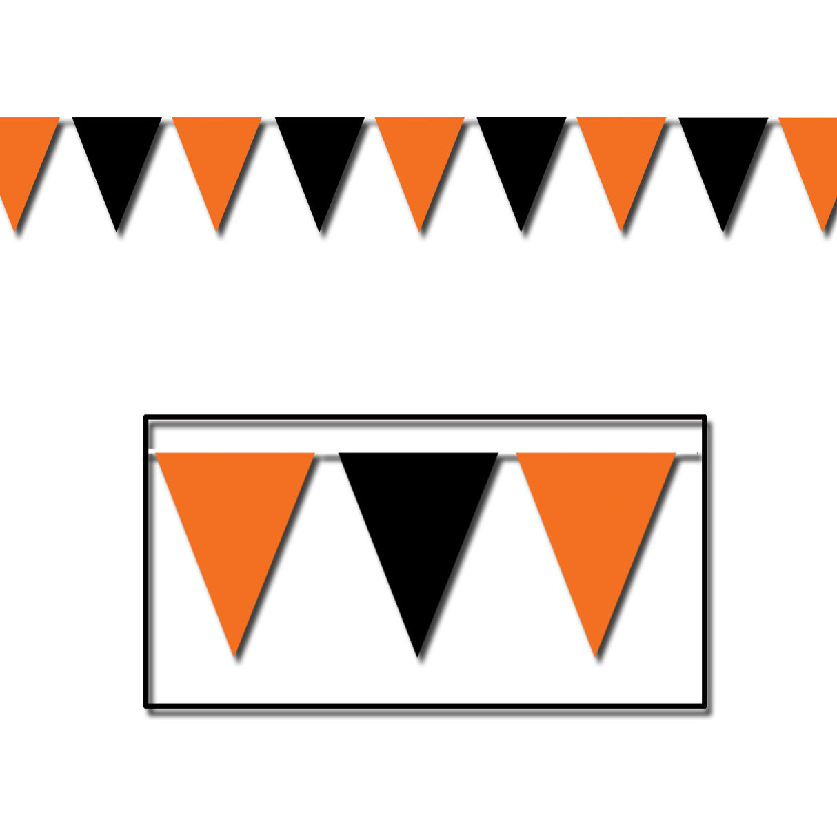 Orange & Black Outdoor Pennant