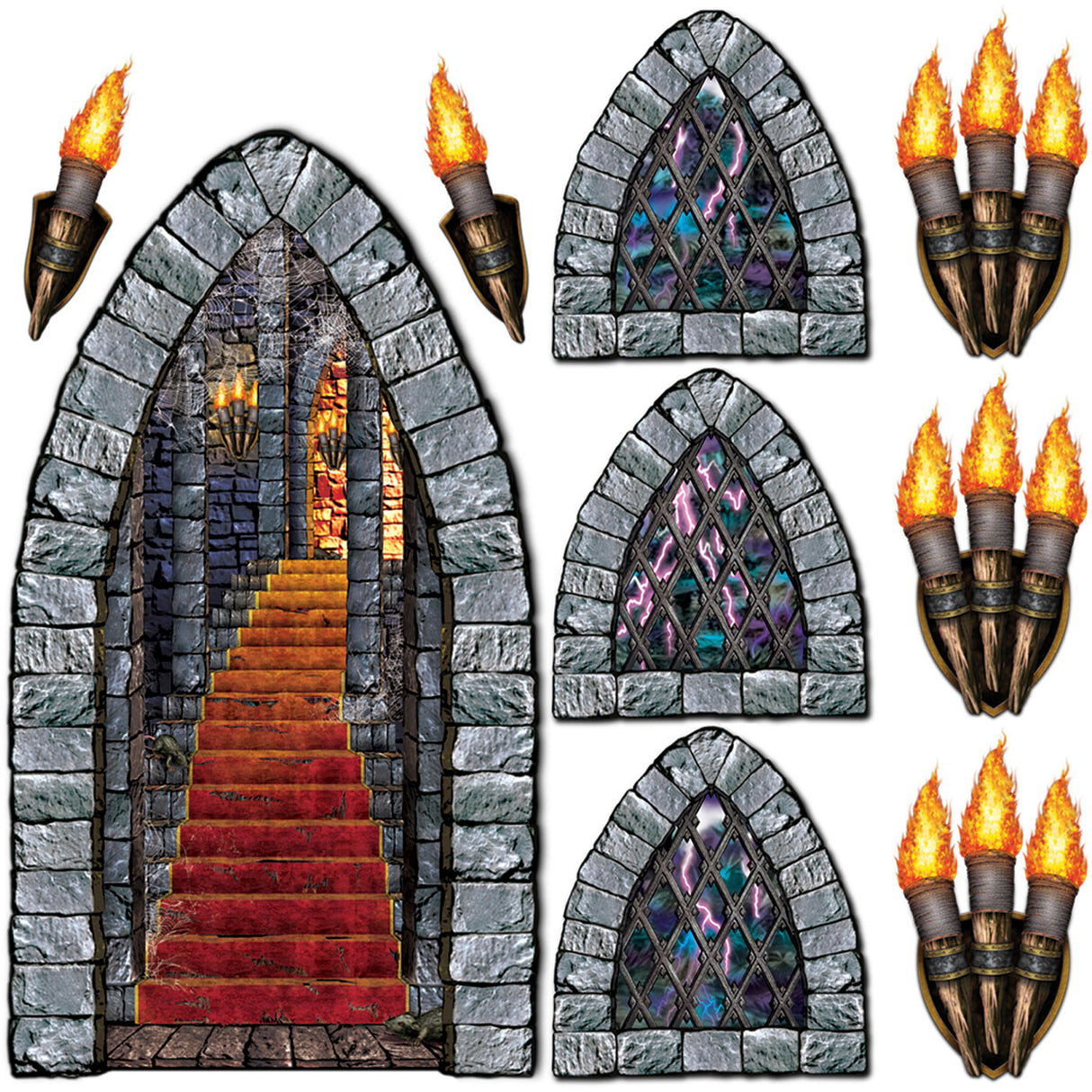 Stairway, Window & Torch Props