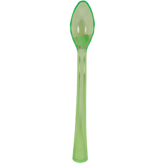 Transparent Green Mini Cocktail Spoons