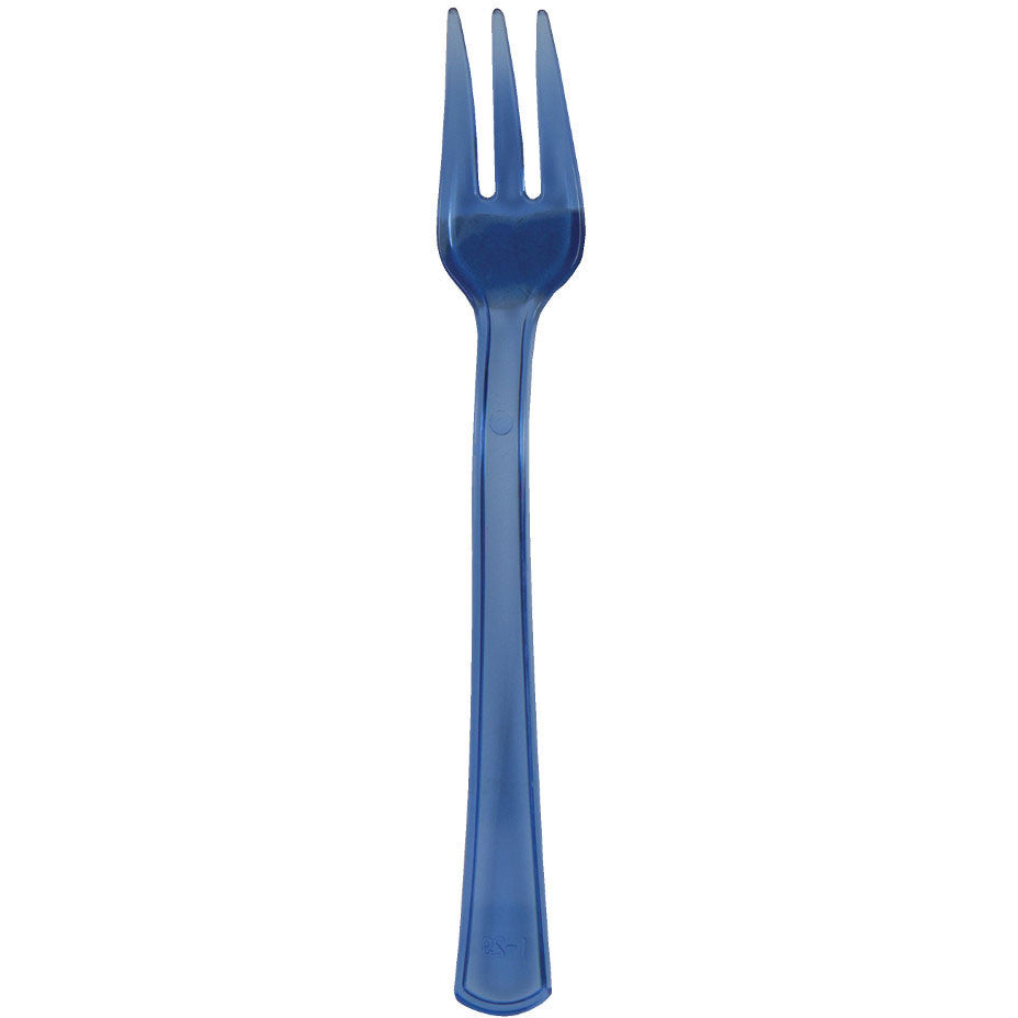 Transparent Blue Mini Cocktail Forks