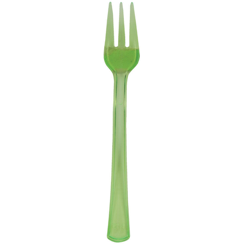 Transparent Green Mini Cocktail Forks