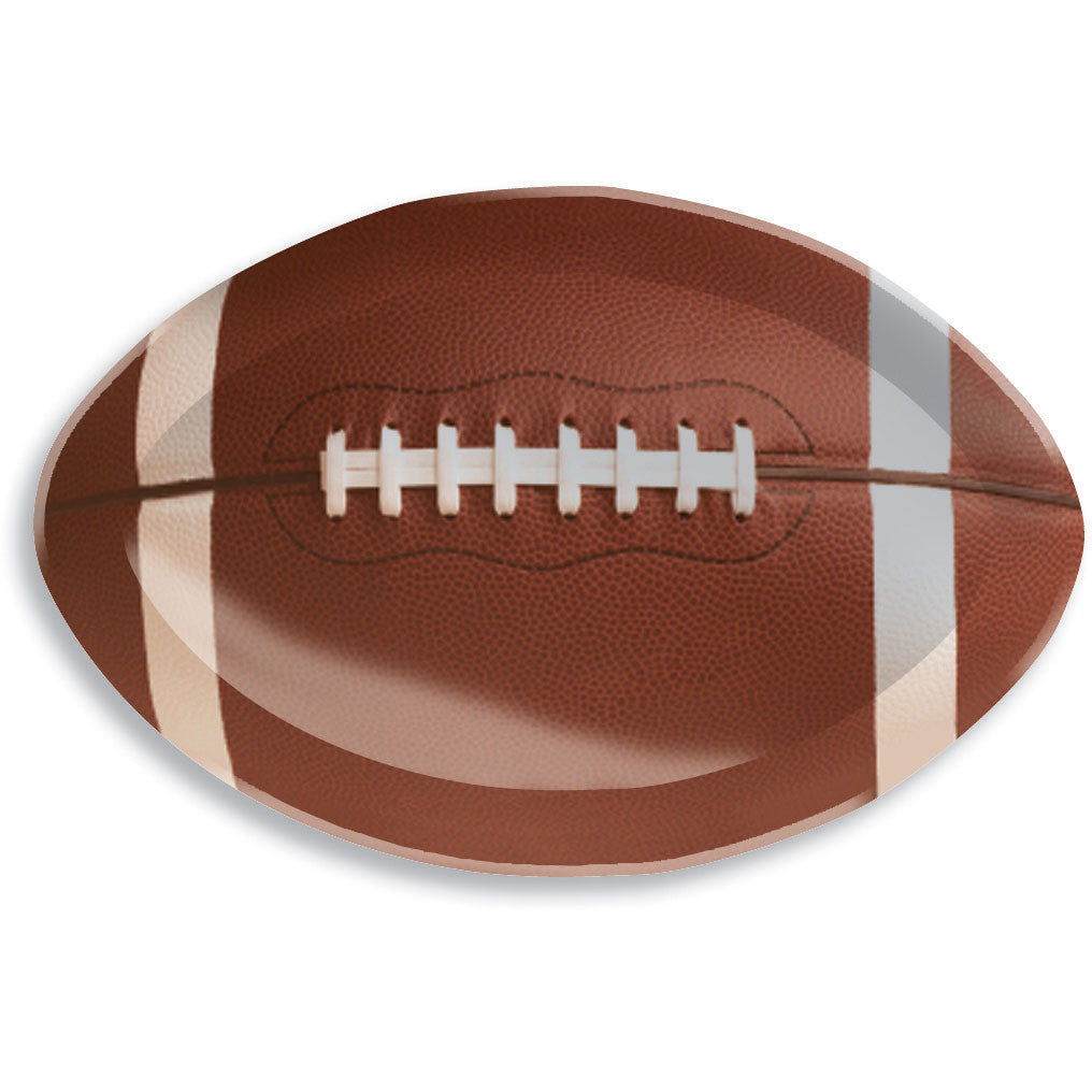 17" Football Shaped Plastic Serving Tray
