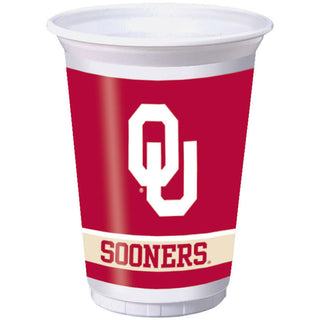 University of Oklahoma 20oz Plastic Cups (8ct)