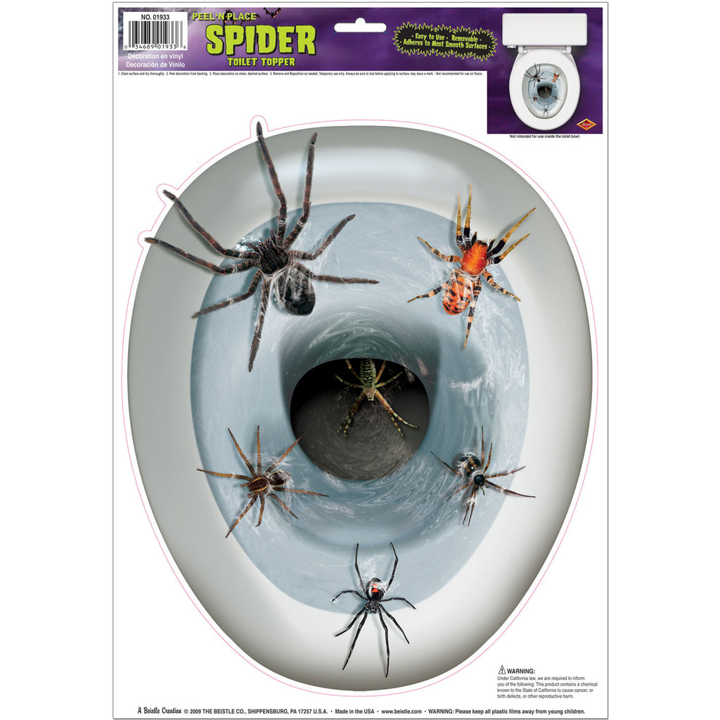 Spider Toilet Topper Peel N Place