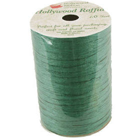 Emerald Green Raffia 60' Spool
