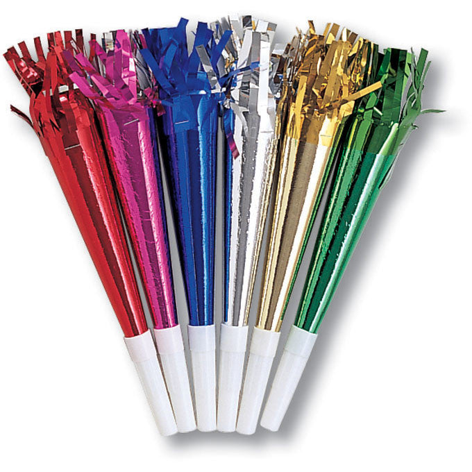 Fringed Foil Horns (8ct)