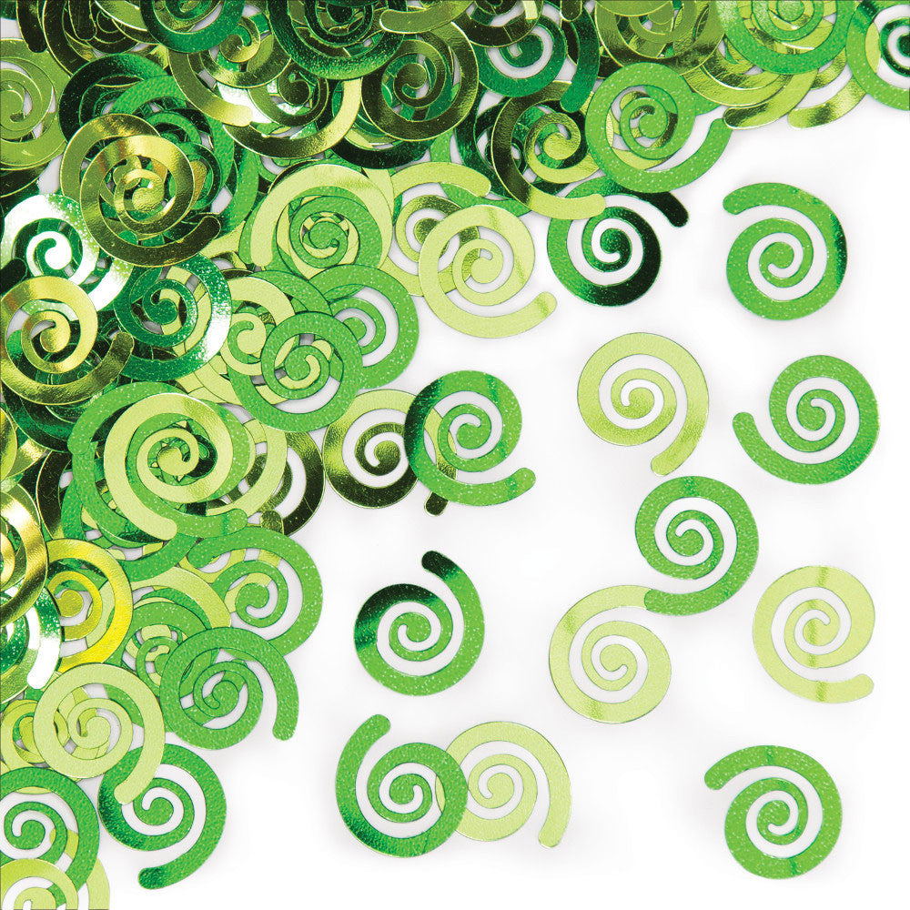 Fresh Lime Swirls Foil Confetti