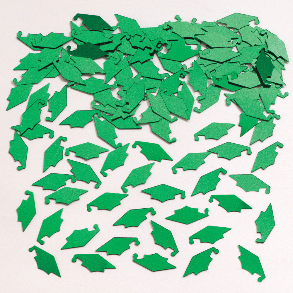 Green Graduation Cap Confetti