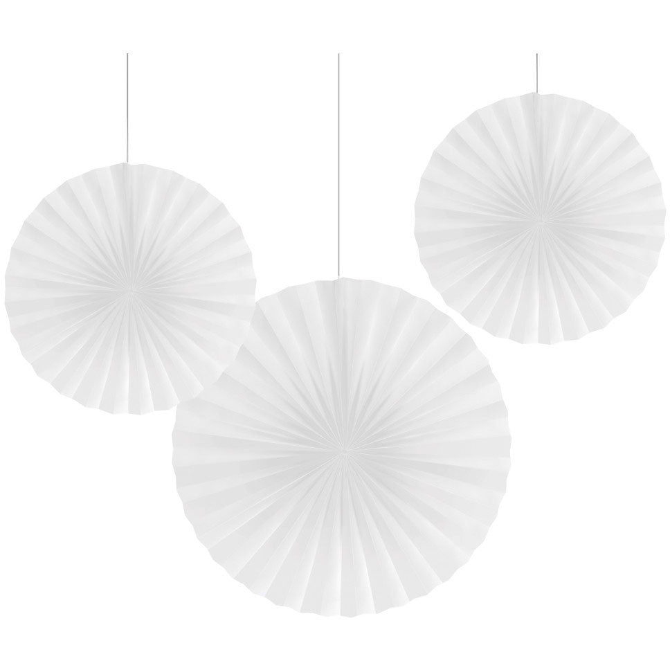 White Paper Fans (3ct)