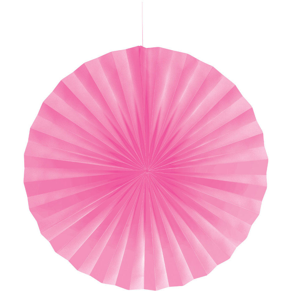 Candy Pink 16" Paper Fan