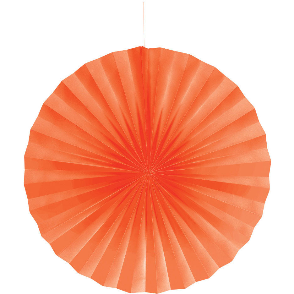 Sunkissed Orange 16" Paper Fan