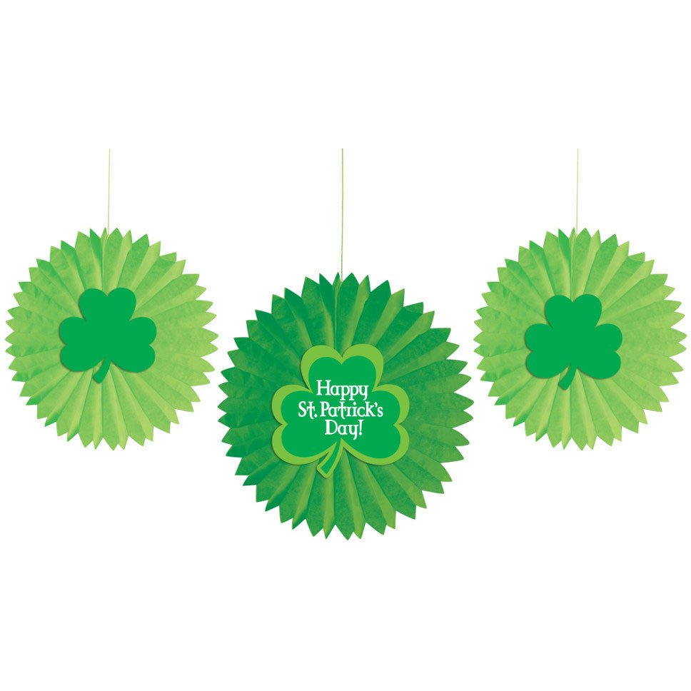 Tissue Fans, w/ Attch, Shamrocks